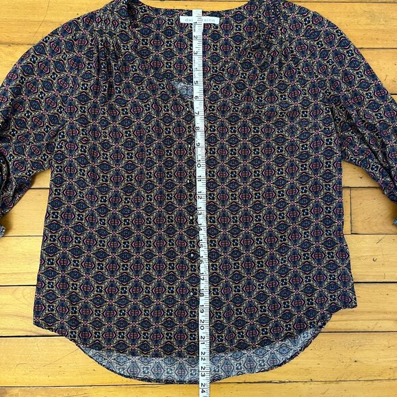 Daniel Rainn Multicolour Print Button Front Blouse, Size Medium Petite - Picture 9 of 10
